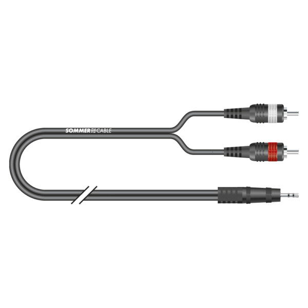 Câble Mini jack TRS Mâle / 2 RCA Mâles Sommercable - 1,5 m